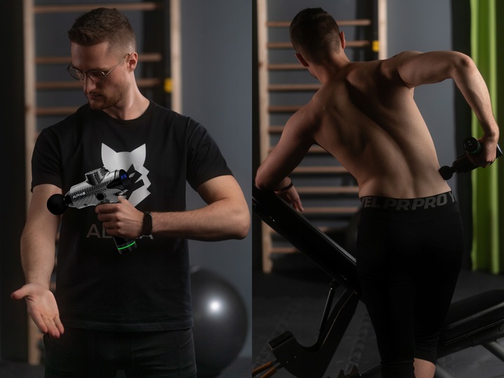 Pistolet do Masażu Alpha Massage Gun Pro - Masażer do Pleców, Ciała i Stóp
