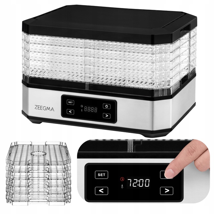 Suszarka spożywcza DUŻA Suszarka DO GRZYBÓW OWOCÓW WARZYW ZIÓŁ TIMER