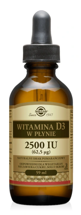Solgar Witamina D3 5000 IU (125 µg) w płynie - 59 ml