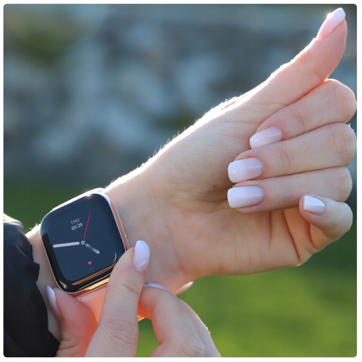 SMARTWATCH DAMSKI POLSKIE MENU ROZMOWY PULS CIŚNIENIE SPORT AMOLED 4 PASKI