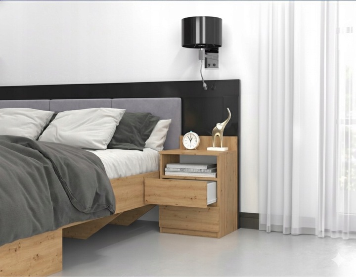SZAFKA NOCNA STOLIK SYPIALNIA M1 DĄB ARTISAN