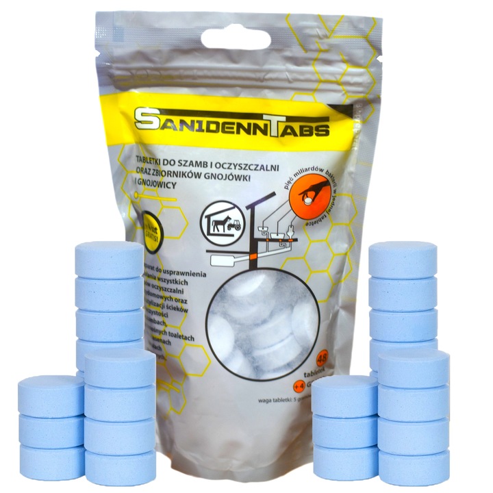 TABLETKI BAKTERIE DO SZAMBA OCZYSZCZALNI SUCHYCH LATRYN SANIDENN 52