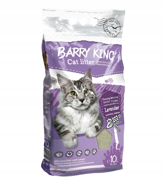 Barry King ŻWIREK dla kota bentonit LAWENDOWY 10l.