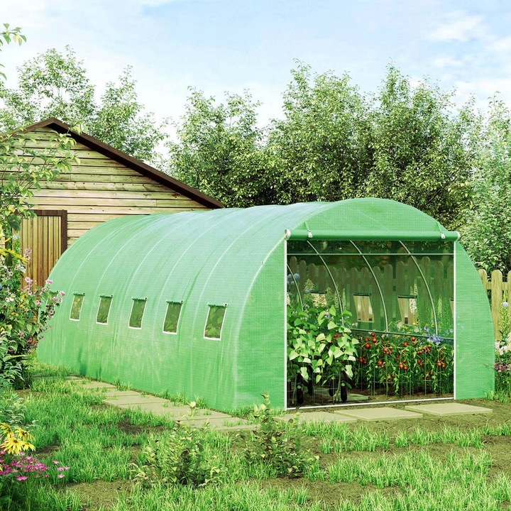 TUNEL FOLIOWY SZKLARNIA 3x6m FOLIA OGRODOWA 18m2 Mocny UV-4 Warzywa Owoce