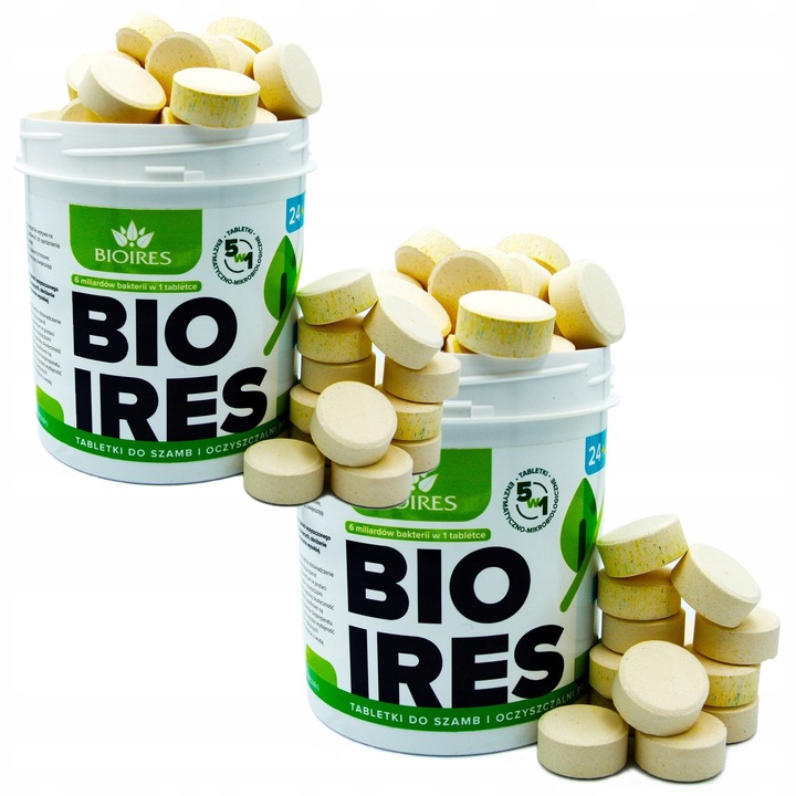 2x Tabletki bio bakterie do szamba oczyszczalni Bioires Tabs zapas na