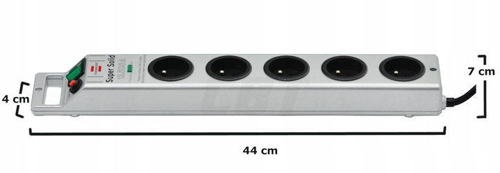 LISTWA PRZEPIĘCIOWA 5G BRENNENSTUHL PRZECIWPRZEPIĘCIOWA 13.500A KABEL 2,5m