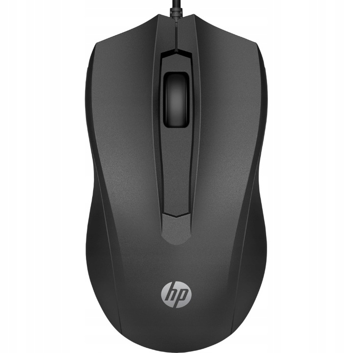 Mysz przewodowa biurowa HP 100 1600 DPI sensor optyczny czarna (6VY96AA)