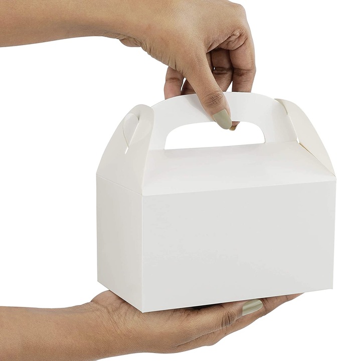 Pudełko Na Ciasto CHRZEST Gładkie Białe Ślub Wesele 10szt