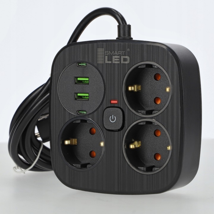 Przedłużacz Listwa Zasilająca Sieciowa 3 Gniazda 230V 3M 4x USB