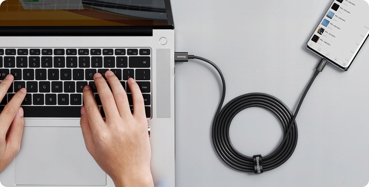 BASEUS MOCNY PRZEWÓD KABEL USB TYPE-C USB-C 65W SUPERVOOC DO OPPO REALME