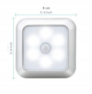 LAMPKA LAMPA LED NA BATERIE CZUJNIK RUCHU CZUJNIK ZMIERZCHU 6LED FHBABYLAND