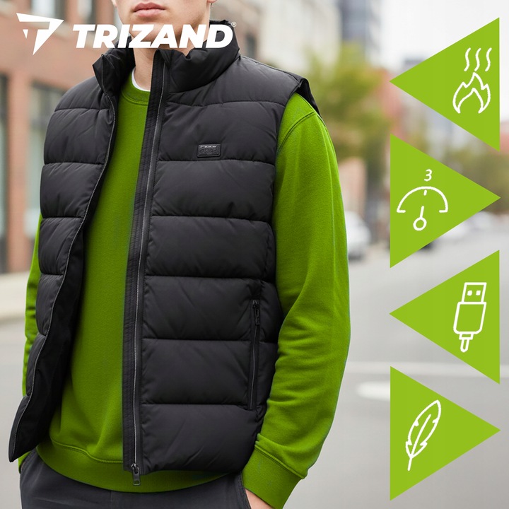 Kamizelka Podgrzewana 11 Stref Grzania na USB Bezrękawnik Damska Męska