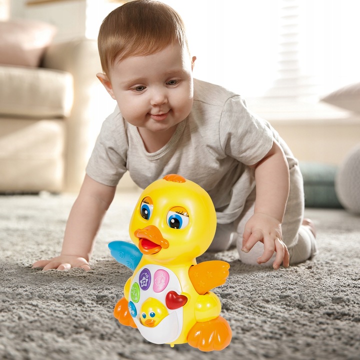 INTERAKTYWNA KACZUSZKA KACZKA GRA JEŹDZI MACHA SKRZYDEŁKAMI SERCE KWACZE