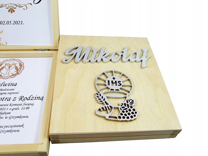 Zaproszenie Na Komunię Komunijne Dla Chrzestnych