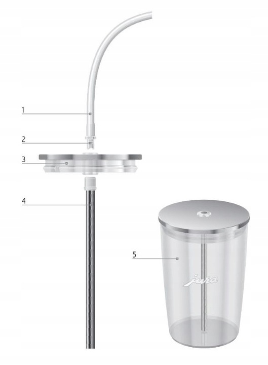 Jura 72570 Szklany dzbanek pojemnik na mleko 0.5L