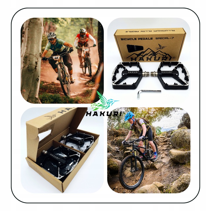 Pedały PLATFORMOWE ALUMINIOWE 3 ŁOŻYSKA Maszynowe Lekkie DH ENDURO MTB