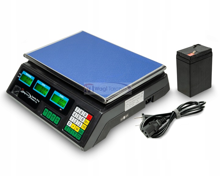 ELEKTRONICZNA WAGA 30KG 2g SKLEPOWA MAGAZYNOWA GASTRONOMICZNA KALKULACYJNA