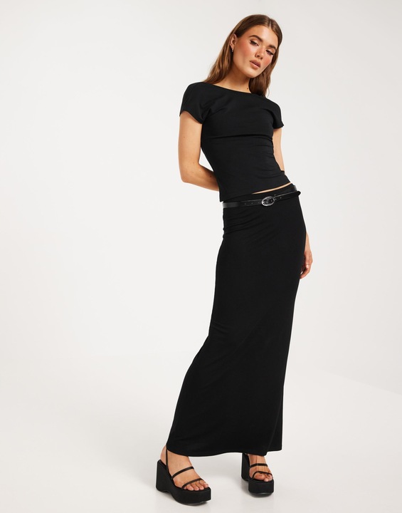 NELLY CZARNY TOP ODKRYTE PLECY R4D NG5__S