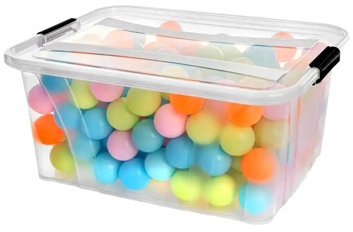 KON-PLAST - Pojemnik na zabawki plastikowy - SOLIDNY - pudełko kosz -