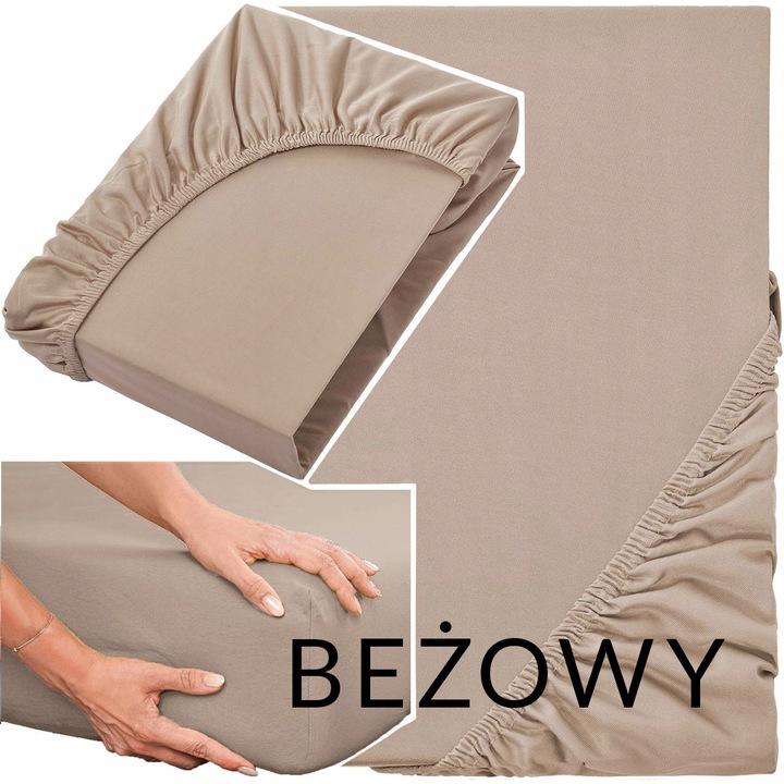 Prześcieradło 100% Bawełna CZESANA 240x220 + 30cm z GUMKĄ na wysoki