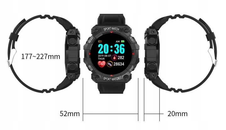 SMARTWATCH zegarek SMARTBAND Pulsometr Krokomierz