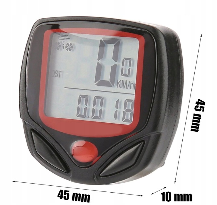 LICZNIK ROWEROWY LCD PRĘDKOŚĆ PRZEBIEG ZEGAR