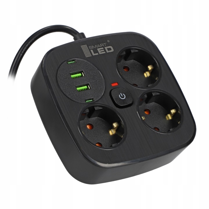 Przedłużacz Listwa Zasilająca Sieciowa 3 Gniazda 230V 3M 4x USB