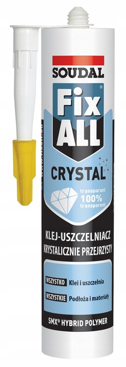Soudal Fix all Crystal BEZBARWNY 290ml klej uniwersalny - uszczelniacz