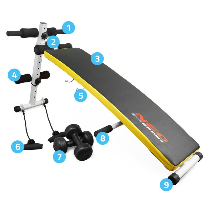 ŁAWECZKA DO ĆWICZEŃ HANTLE EKSPANDER NEOSPORT NS07