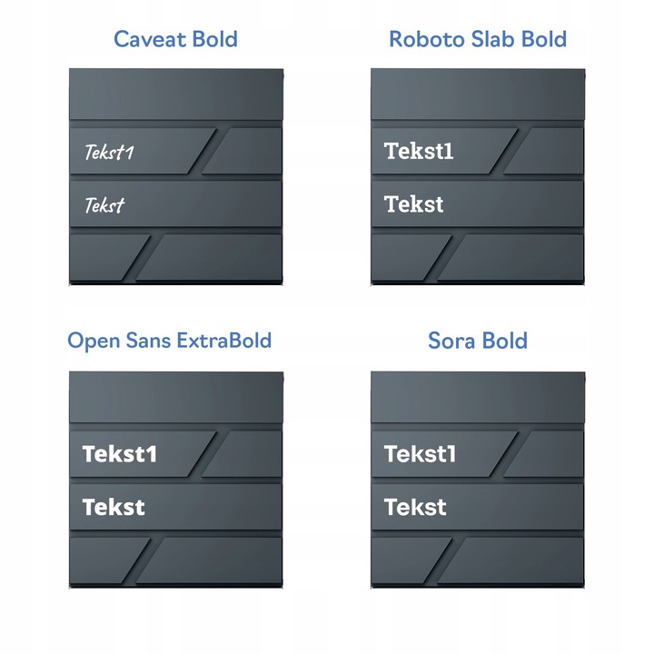 DUŻA SKRZYNKA NA LISTY Z ADRESEM NUMEREM DOMU |4 CZCIONKI| ANTRACYT