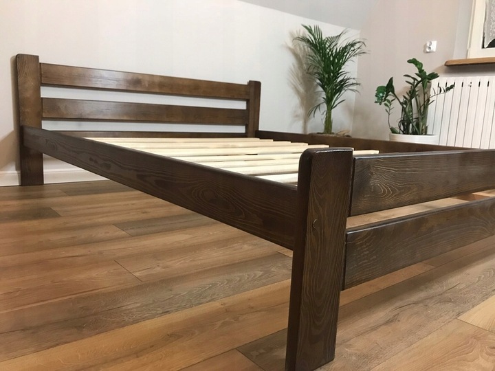 ŁÓŻKO drewniane 140x200 orzech,olcha, dąb, JAKOŚĆ