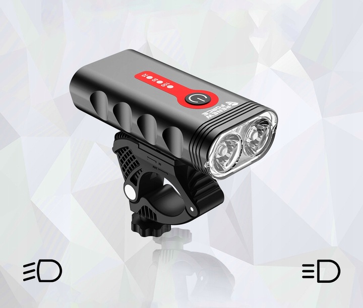 Lampka Rowerowa Światło PRZÓD TYŁ LED na rower kierownicę MOCNA USB 1800lm