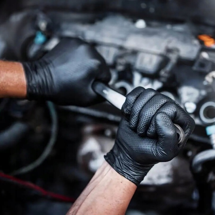 Rękawice Nitrylowe Mercator GOGRIP BLACK Czarne a50 L