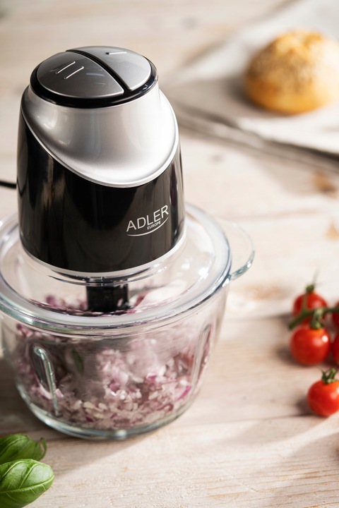 ROZDRABNIACZ ADLER AD4082 DO WARZYW, OWOCÓW I ORZECHÓW ZE SZKLANĄ MISĄ