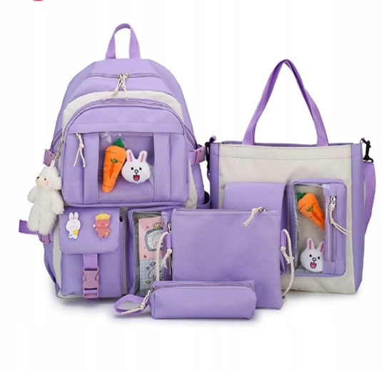 PLECAK SZKOLNY zestaw PIÓRNIK TORBA 4w1 (D053)