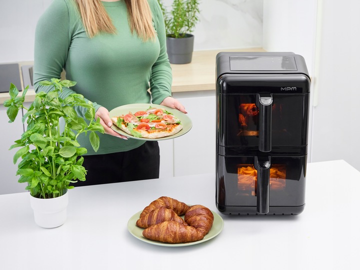 Frytkownica beztłuszczowa air fryer duża podwójna 12l MPM MFR-13