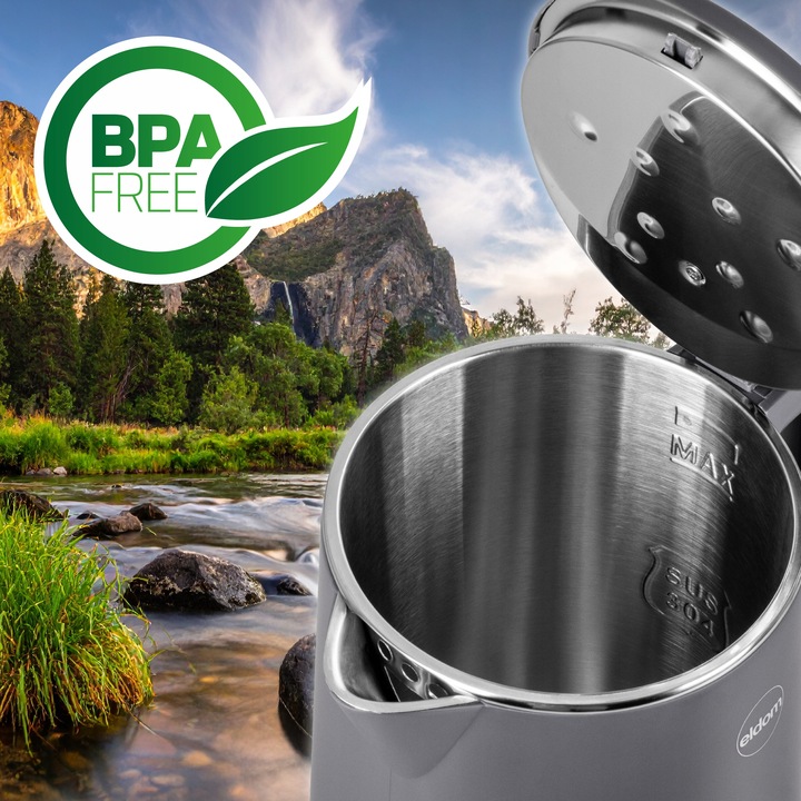 Czajnik bezprzewodowy z regulacją temperatury C515 szary 2000W 5