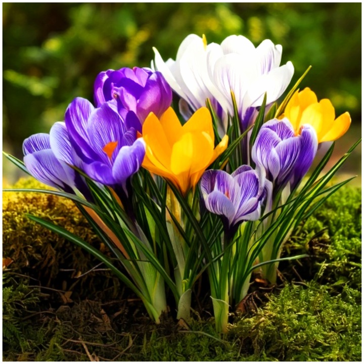 KROKUS cebulki MIX KOLORÓW łatwa uprawa do gruntu i donic 100 szt. +