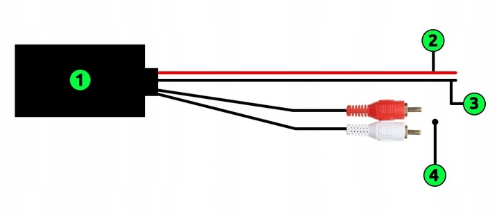ADAPTER BLUETOOTH DO RADIA SAMOCHODOWEGO MODUŁ AUX RCA CINCH ANDROID