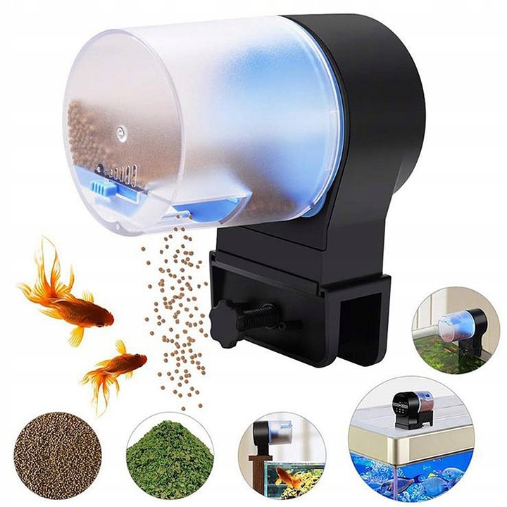 KARMNIK AUTOMATYCZNY DO AKWARIUM KARMIENIE RYB DOZOWNIK POJEMNOŚĆ 500ML