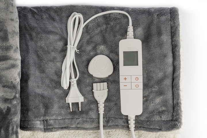 DUŻY 180x160 Koc Elektryczny Pluszowy Mata grzewcza Pilot LCD Timer