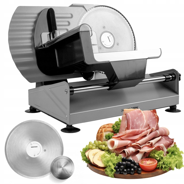 KRAJALNICA ELEKTRYCZNA METALOWA 200W Do CHLEBA szynki 2 WYMIENNE