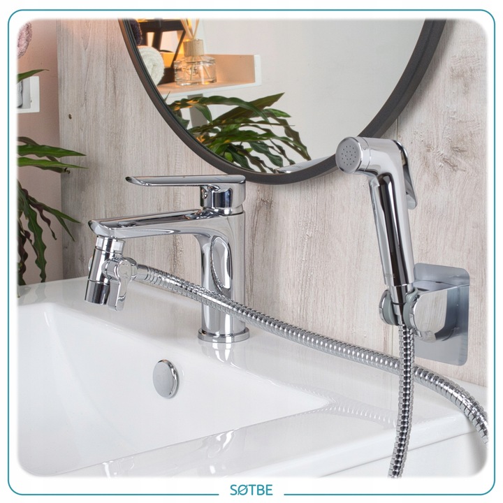 Zestaw bidetowy prysznic słuchawka wąż do baterii umywalkowej Bidetka