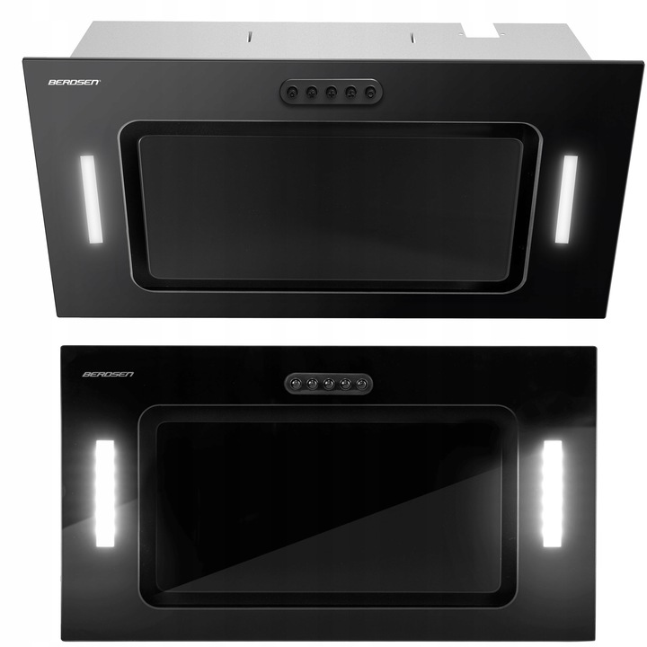 OKAP PODSZAFKOWY KUCHENNY LED CZARNY 52cm BERDSEN