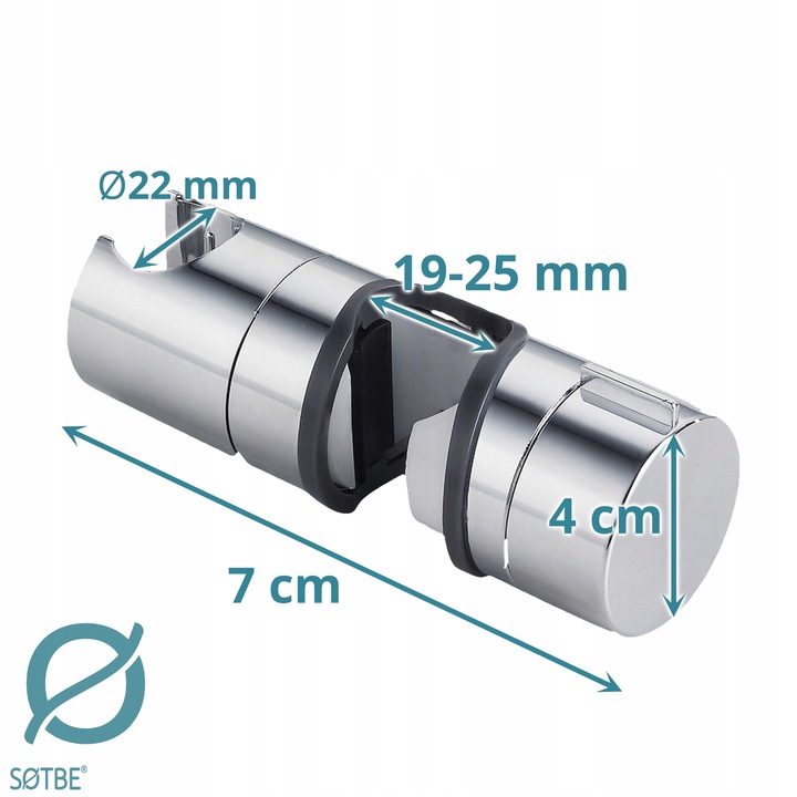 Uchwyt na słuchawkę do drążka prysznicowego deszczownicę przesuwny