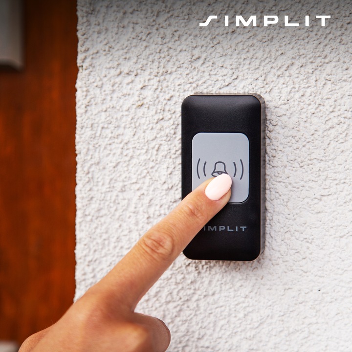 DZWONEK BEZPRZEWODOWY BEZBATERYJNY DO DRZWI FURTKI WODOODPORNY IP44
