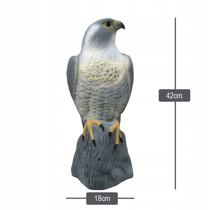 DUŻY ODSTRASZACZ PTAKÓW GOŁEBI SZPAKÓW SOKÓŁ na skale EFEKT BŁYSZCZĄCE