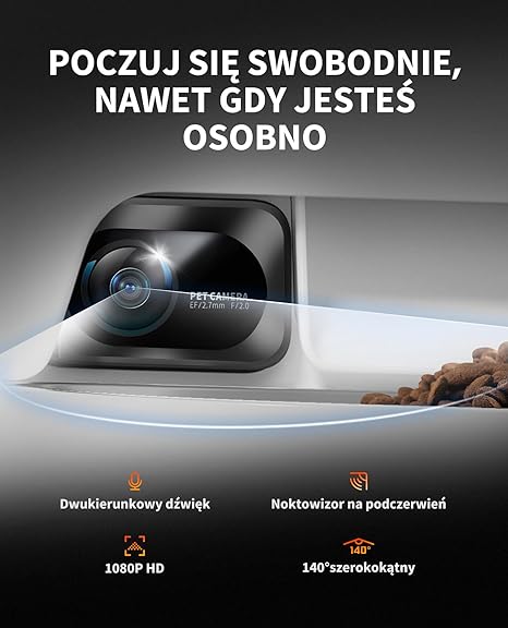 Podajnik do Karmy Automatyczny z Kamerą 1080P HD 5 litrów