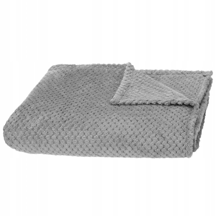 GRUBY KOC CIEPŁY NARZUTA DWUSTRONNA NA ŁÓŻKO KANAPĘ 150x200 cm PLED MIĘKKI