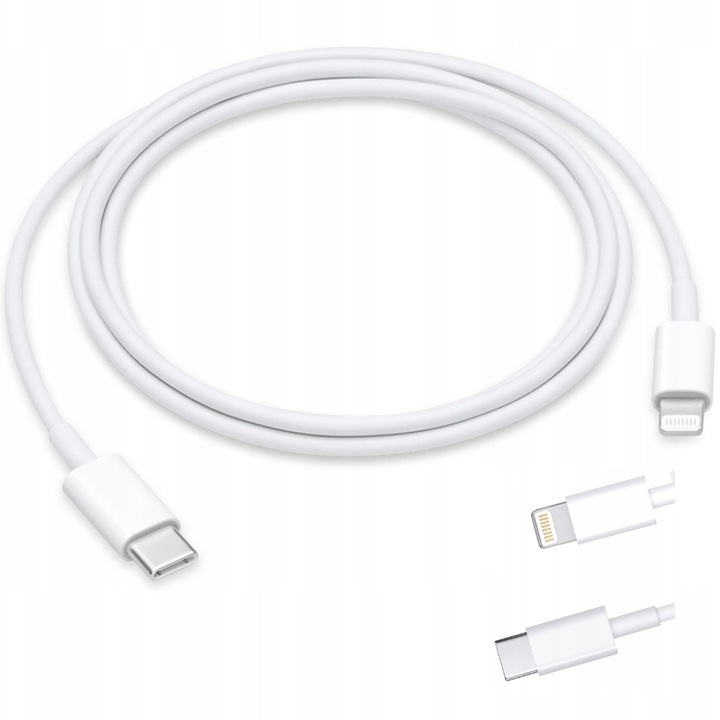 SZYBKI KABEL USB C LIGHTNING 1M DO iPHONE DO ŁADOWANIA SZYBKIE ŁADOWANIE